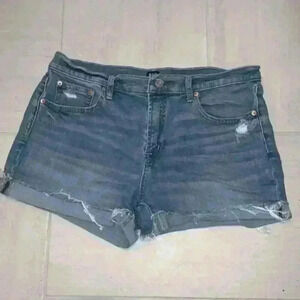 GAP denim folded distressed jean short size 10/30